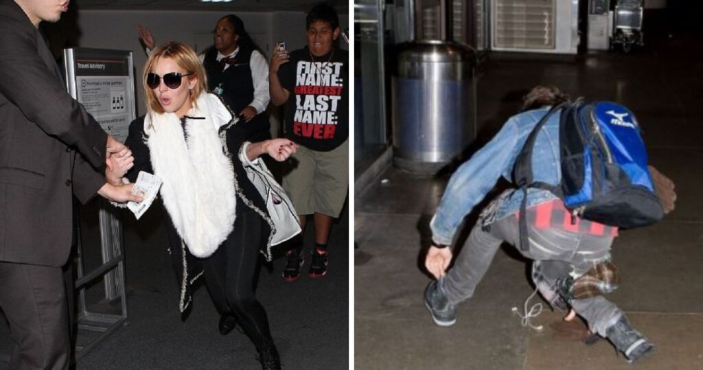 20 fotos estranhas de estrelas da Disney no aeroporto 3 lindsay-lohan-shia-labeouf-disney-stars-airport-awkward