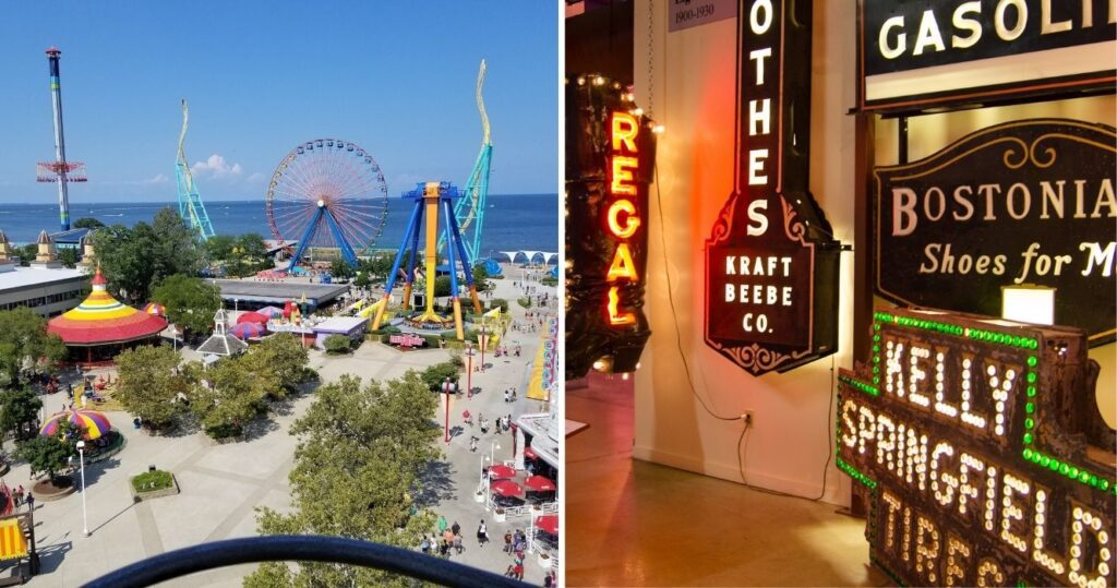 cedar point amusement park, american sign museum in ohio