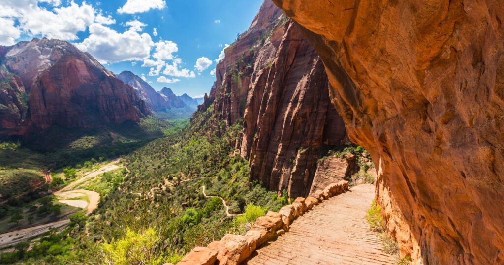 a canyon trail in zion national park