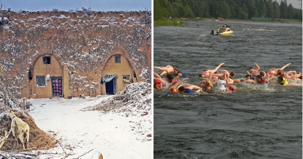eco-friendly cave homes in china, the baba bubble challenge in russia