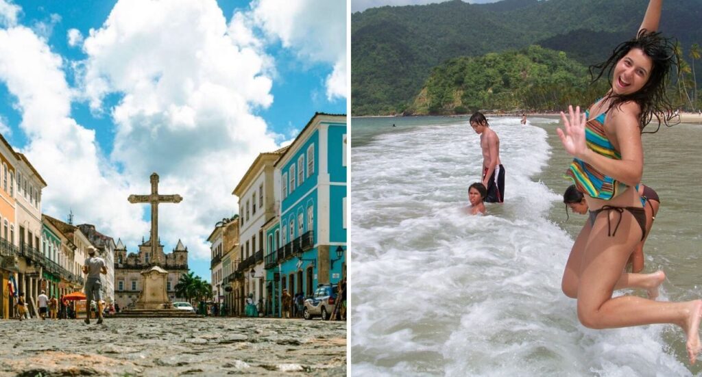 (Estatisticamente) Locais perigosos no Caribe: 15 fotos que mostram como é visitar 5 a girl jumping into the ocean, a street in the caribbean